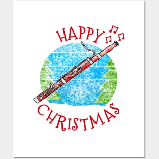 Christmas Bassoon Bassoonist Woodwind Musician Xmas 2022 Posters and Art